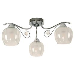 Lámpara De Techo Cromada 3 Luces 40 W - Z