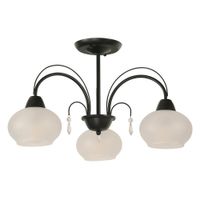 Lámpara De Techo Negra Y Blanco 3 Luces Base E27 40 W - Z