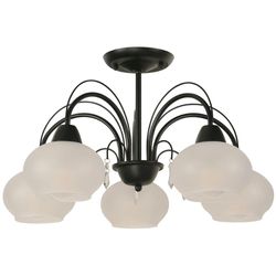Lámpara De Techo Negra Y Blanco 5 Luces Base E27 40 W - Z