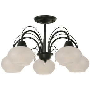 Lámpara De Techo Negra Y Blanco 5 Luces Base E27 40 W - Z