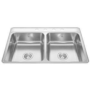 Lavaplatos De Sobreponer Con 2 Fosas Plateado - Franke Usa