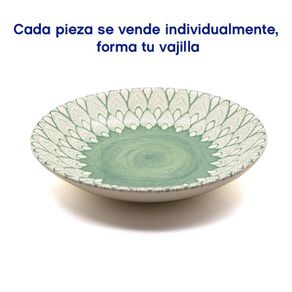 Ensaladera 9.4 Plg Coupe Flor Verde