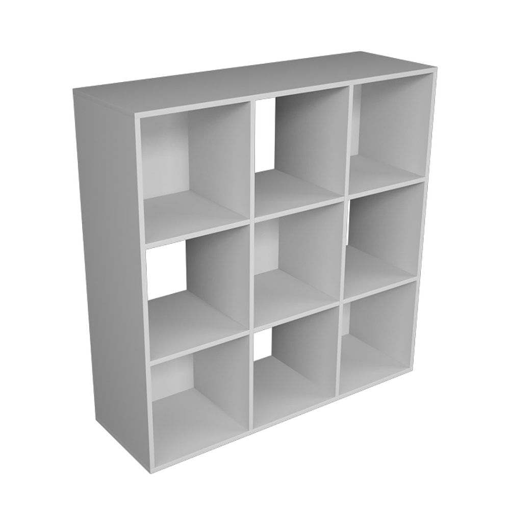 Cubo de Melamina con 9 Espacios Color Blanco