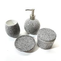 Jabonera De Sobreponer Negro Y Gris 12X3 Cm - Livim Natural Home