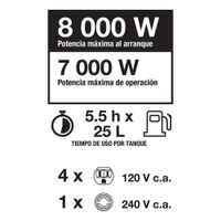 Generador Eléctrico Motor A Gasolina De 7000 W - Pretul