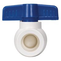 Válvula Tipo Bola Pvc Blanco 3/4 Plg - Mueller