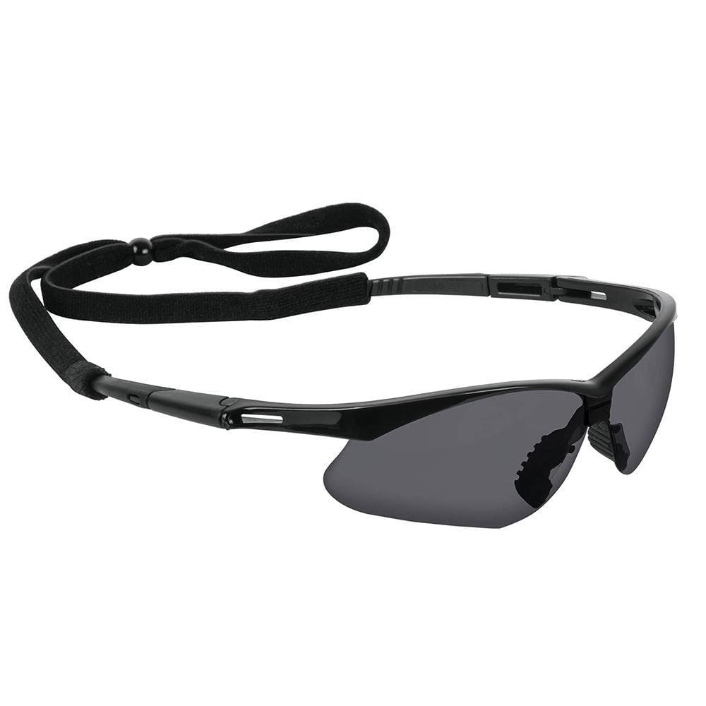 Lentes de Seguridad Ajustables Antiempaño Sport Gris Lentes Sport de Seguridad Grises Antiempaño con Cordón Ajustable
