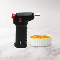 Encendedor Mini Soplete A Base De Gas Butano Negro - Bella Tavola