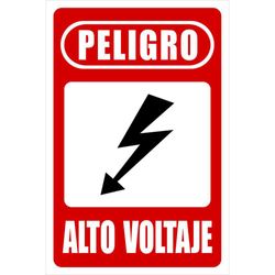 Rotulo-De-Pvc-Peligro-Alto-Voltaje-12X18-Plg---Foto-Metal