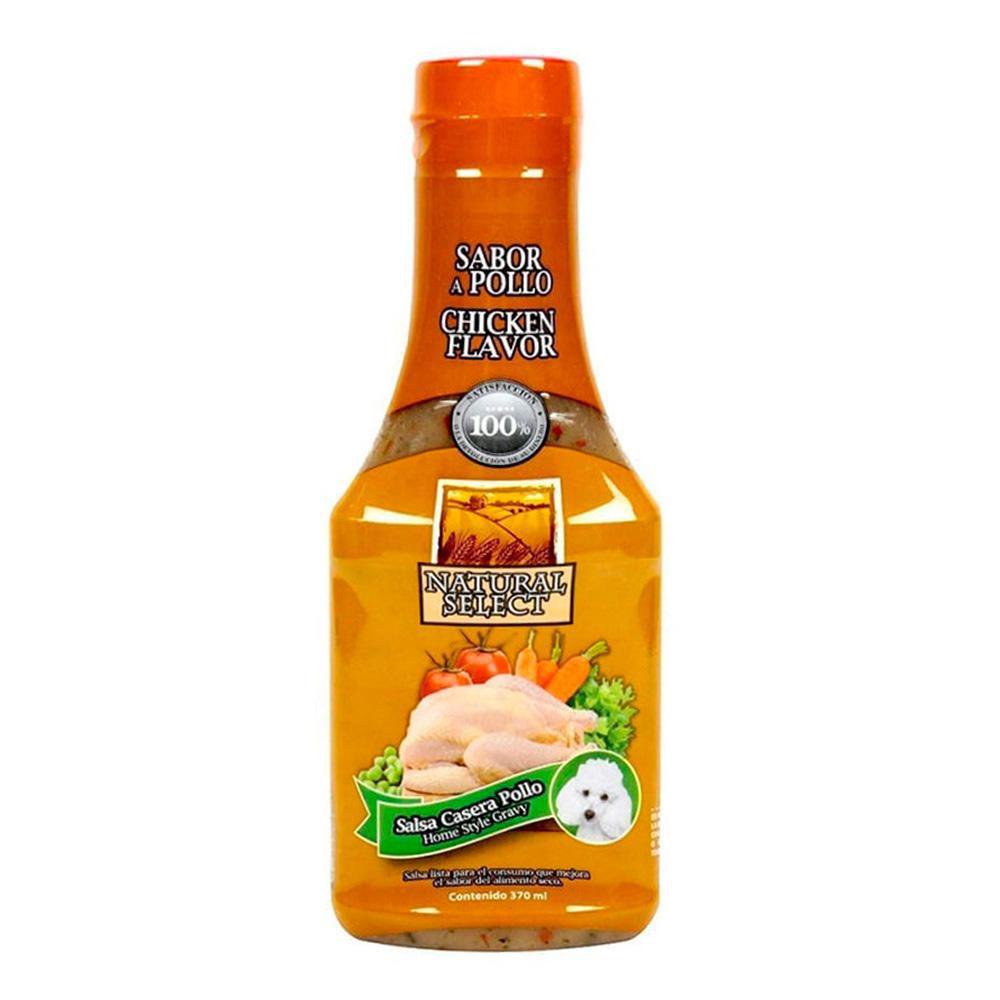 Salsa para Concentrado de Perro Casera Natural Sabor Pollo Botella de 370 mL
