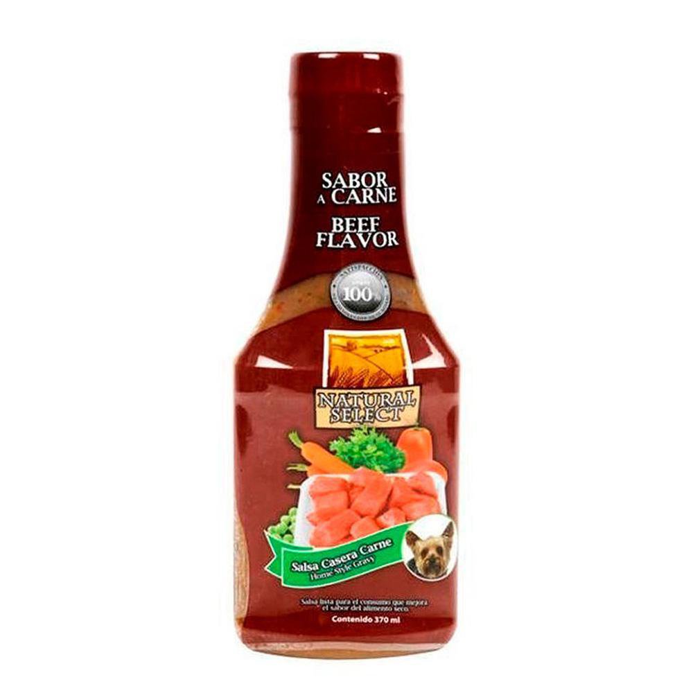 Salsa para Concentrado de Perro Casera Natural Sabor Carne Botella de 370 mL