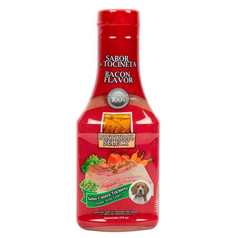 Salsa para Concentrado de Perro Casera Natural Sabor Tocino Botella de 370 mL