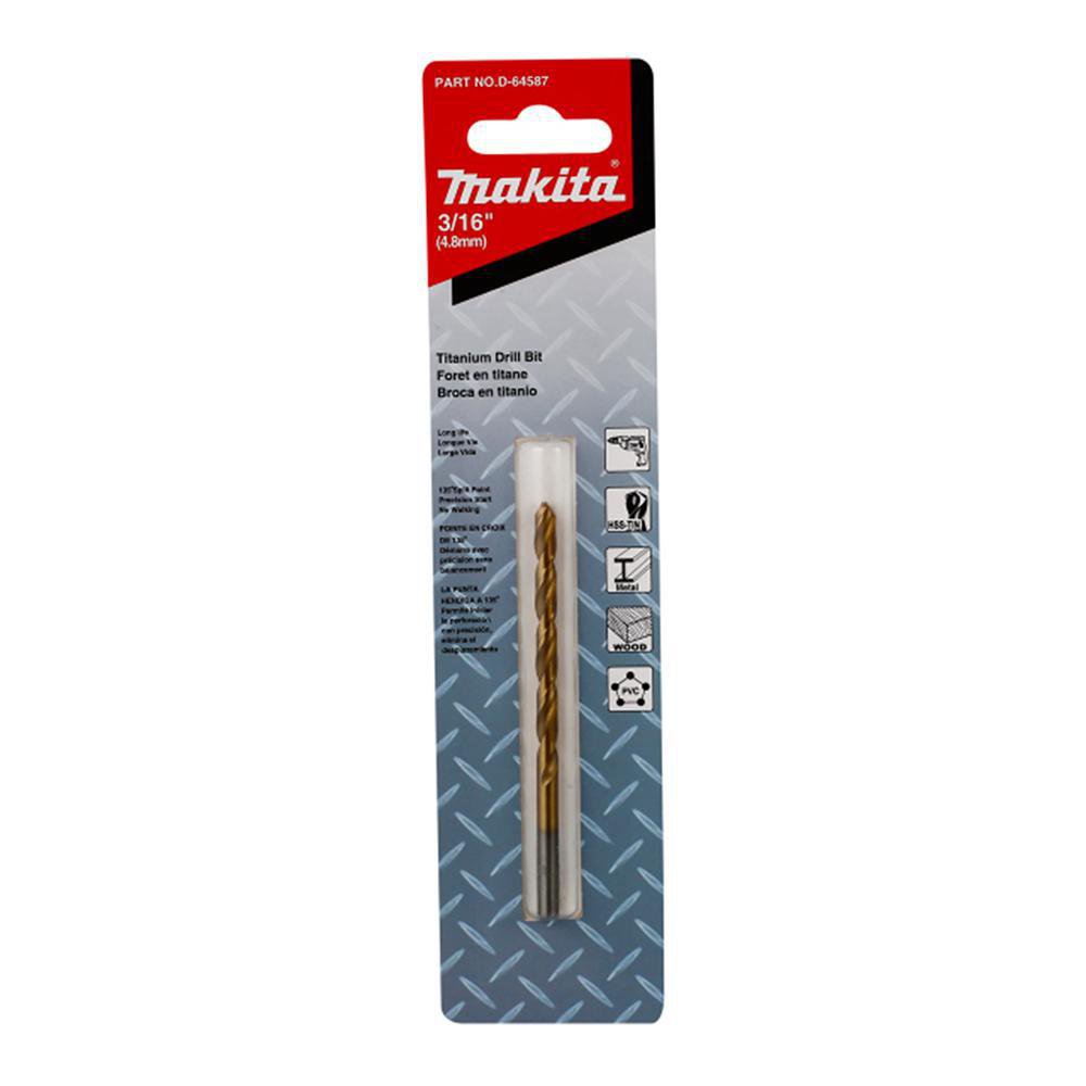 Broca para Metal y Madera HSS-G de Acero de 3/16 x 3-1/2 Plg