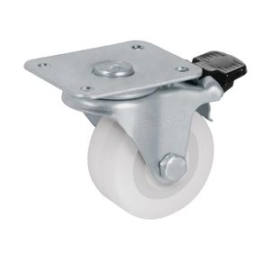 Rodo Polietileno Con Buje Freno 2 Plg Pisada 22 Mm - Fiero