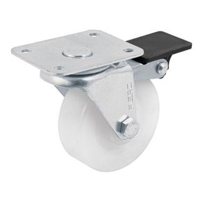 Rodo Polietileno Con Buje Freno 2-1/2 Plg 22 Mm - Fiero