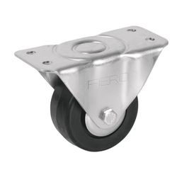 Rodo De Hule Con Placa Fija Con Balero 76 Mm - Fiero