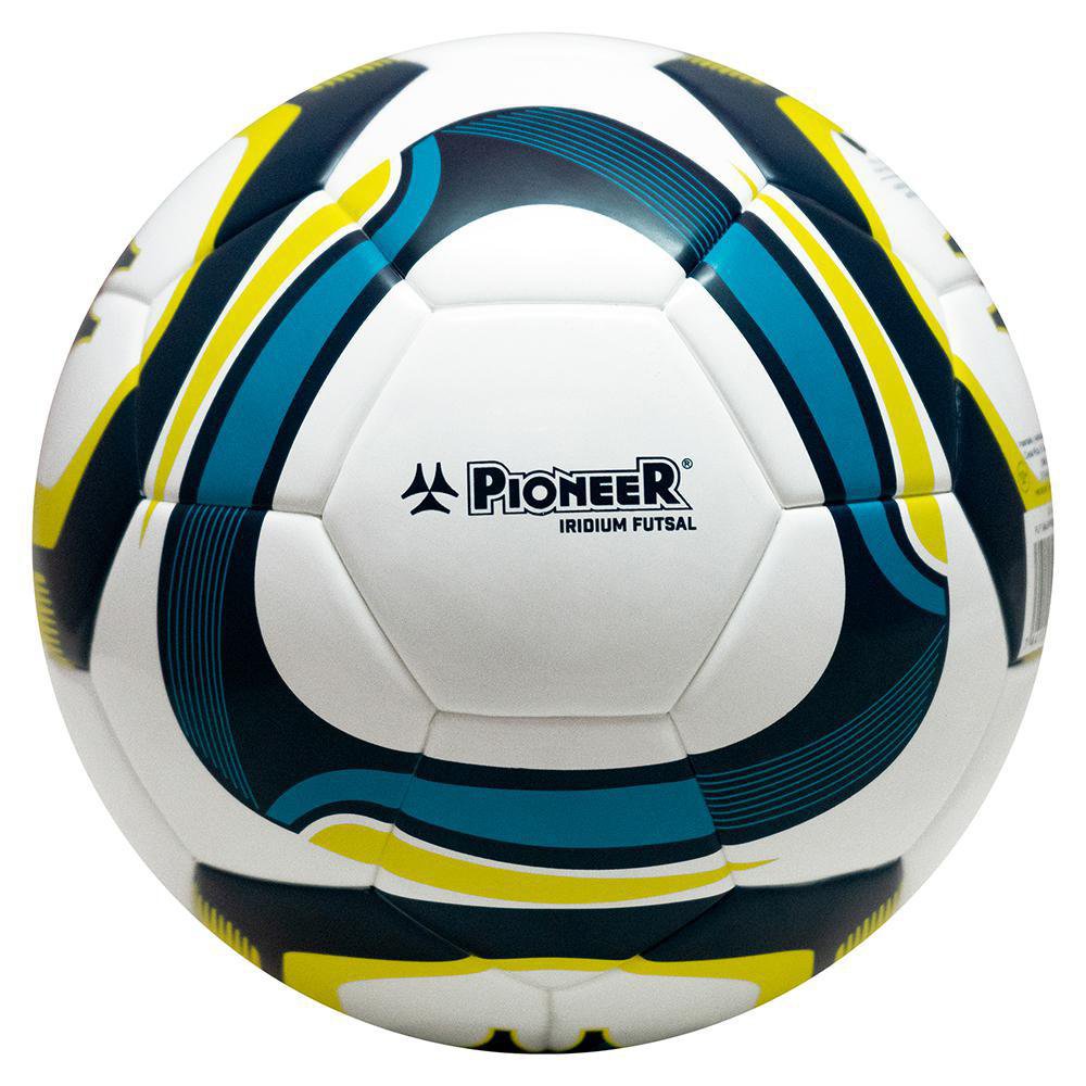 Pelota de Fútbol Sala Iridium de Caucho No. 4 Color Blanco, Azul y Amarillo Pelota Iridium…