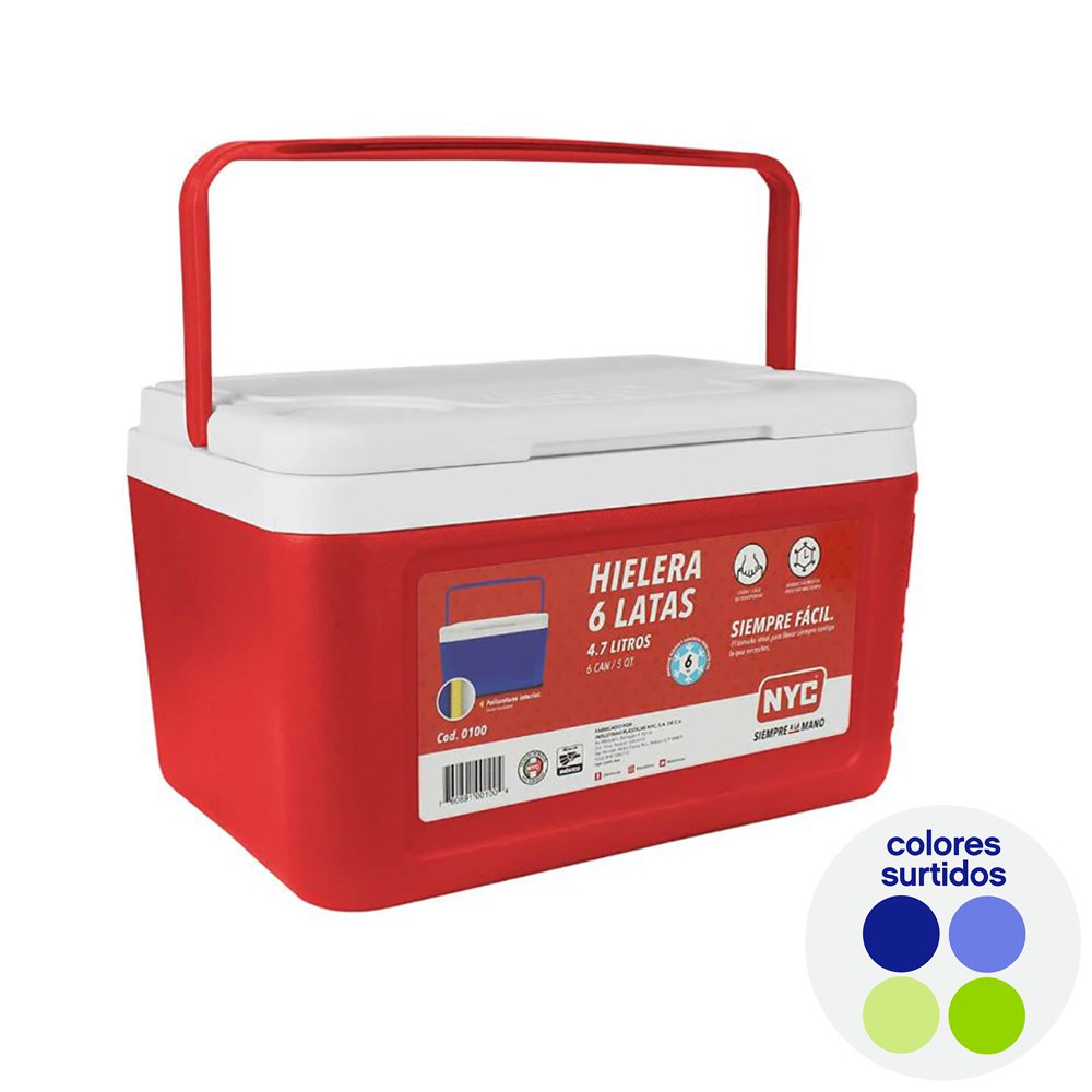Hielera Nyc tipo termo king color naranja 5 galones 19L
