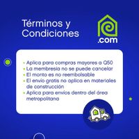 Membresía de Envío Gratis por 1 Año Dentro de la Ciudad de Guatemala