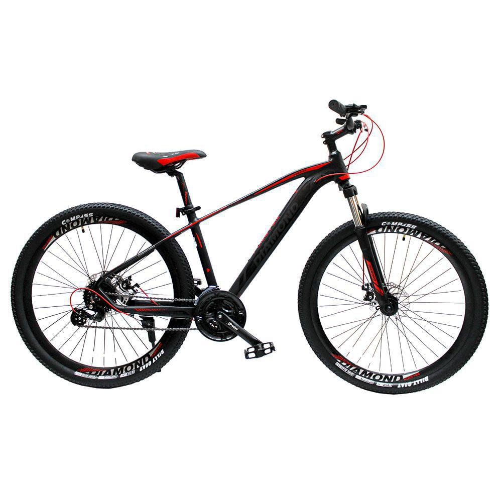 Bicicleta de Montaña Rin 29 - Varios Colores Negro Y Rojo