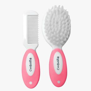 Set De Cepillo Y Peine Para Cabello Rosado - Cutebabies