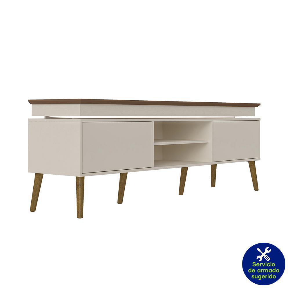 Mueble para TV Estelar 180 x 42 x 63 cm Color Blanco Natural