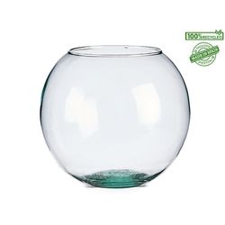 Florero Redondo Vidrio 25 Cm 100% Reciclado