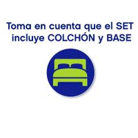 Set De Cama Colchón + Base Sleep Fitness Firm - Therapedic Varios Tamaños