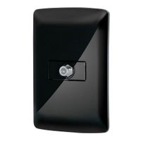 Tomacorriente Para Televisión Con Placa Negra - Volteck