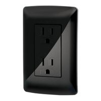 Tomacorriente Doble 2 Polos + Tierra Negro - Volteck