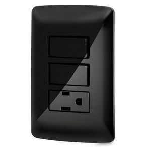 Interruptor Doble Contacto Con Placa - Volteck