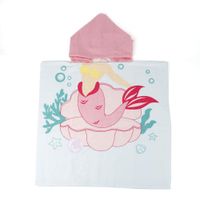 Toalla Con Capucha De Rosa Sirena - Koala Kids
