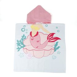 Toalla Con Capucha De Rosa Sirena - Koala Kids
