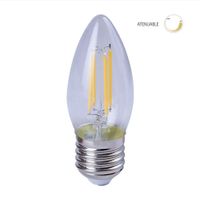 Bombilla Led Decorativa Tipo Torpedo Luz Cálida Base E27 De 4.5 W - Tecnolite