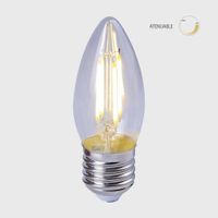 Bombilla Led Decorativa Tipo Torpedo Luz Cálida Base E27 De 4.5 W - Tecnolite