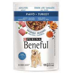 Alimento Para Perros Purina Beneful Adultos Pavo 100 G - Beneful