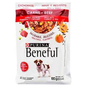 Alimento Para Perros Purina Beneful Cachorros Minis Y Pequeños Carne 100 G - Beneful