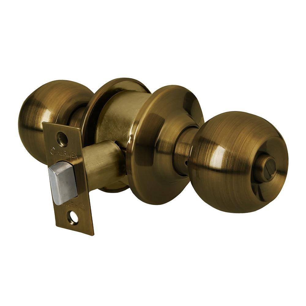 Cerradura Tipo Esfera Para Baño Latón Antiguo - Hermex