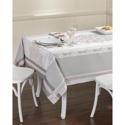 Mantel Rectangular Gris Y Beige - Varios Tamaños