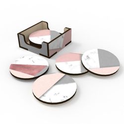 Set De 4 Posavasos Circulares - Fuun Creations