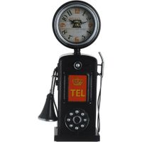 Reloj De Mesa Diseño Teléfono Negro - Concepts