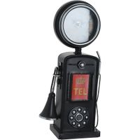 Reloj De Mesa Diseño Teléfono Negro - Concepts