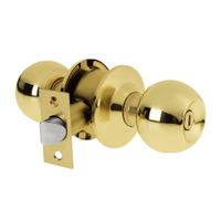 Cerradura Esfera Cilíndrico Para Baño Latón Brillante - Hermex Basic