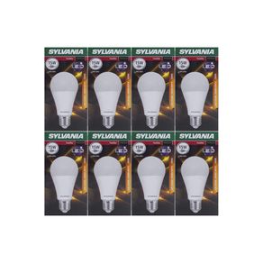 Set De 8 Bombillas Led A19 Luz Cálida Base E27 De 15 W - Sylvania