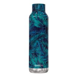 Botella Para Agua De Acero Inoxidable Hojas Azul 630 Ml - Quokka