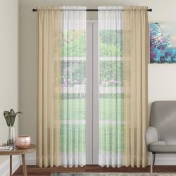 Set De 4 Cortinas Eggnog + Voile 71X213 Cm - Viva