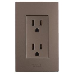 Tomacorriente Negro Doble Tr De 16A 125V - T&J