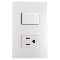 Interruptor Blanco Sin Luz Piloto + Tomacorrientes - T&J