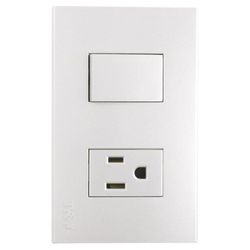 Interruptor Blanco Sin Luz Piloto + Tomacorrientes - T&J