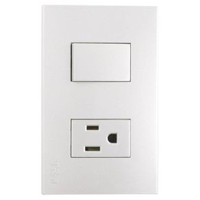 Interruptor Blanco Sin Luz Piloto + Tomacorrientes - T&J